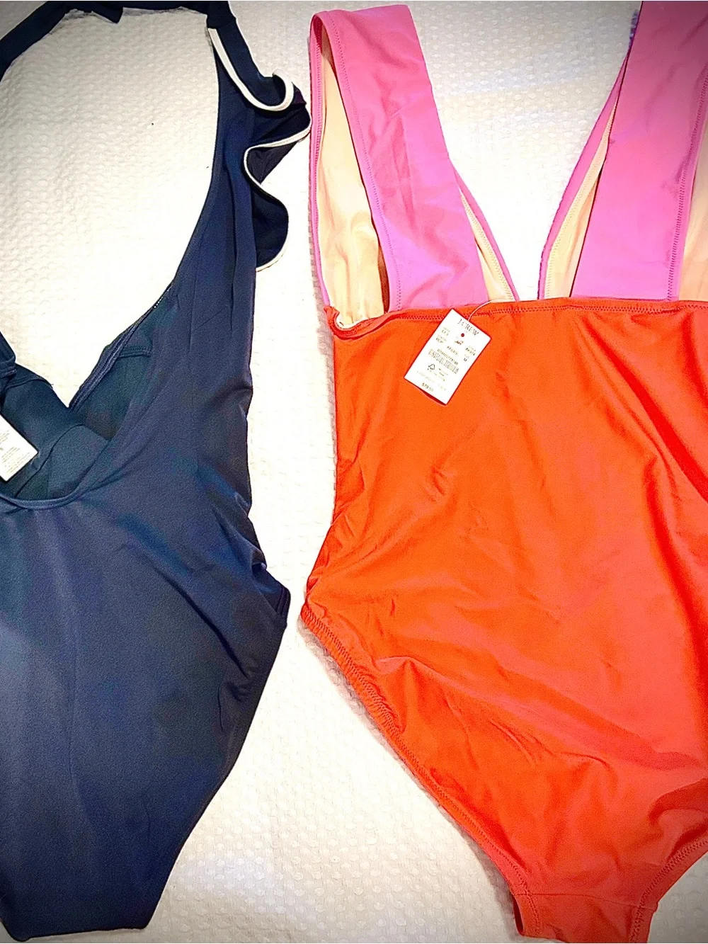 1-piece NWT Bundle! navy/whtW:8, Carmen Mark volvo,Pink/red J.Crew W: SzM.Swim!